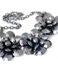 Black Flower Choker Necklace